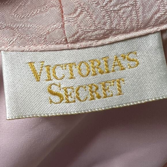 Vintage Victoria's Secret Pink Satin Robe with Tassel Tie, Small - Picture 6 of 15